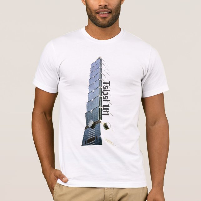 Taipei 101 byggnad reser souvenir tee shirt (Framsida)