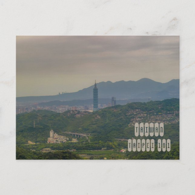 Taipei 101 i Taiwan Vykort (Framsida)