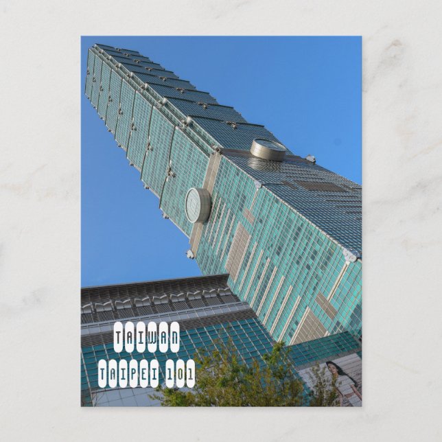 Taipei 101 i Taiwan Vykort (Framsida)