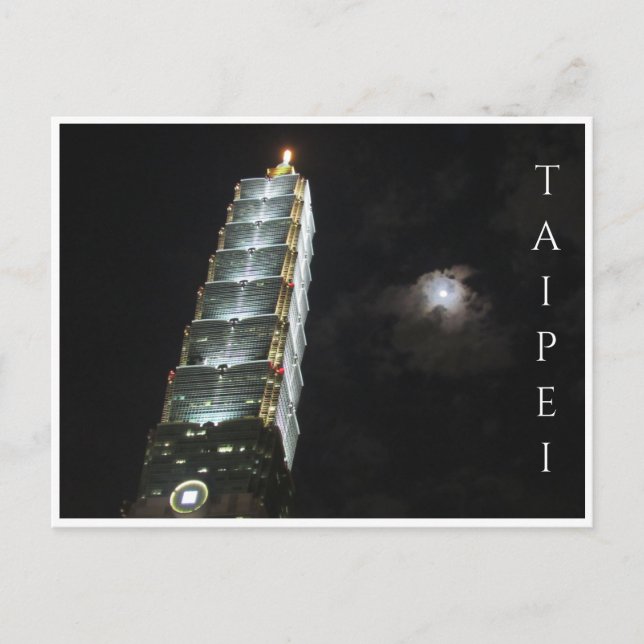 Taipei 101 natt vykort (Framsida)