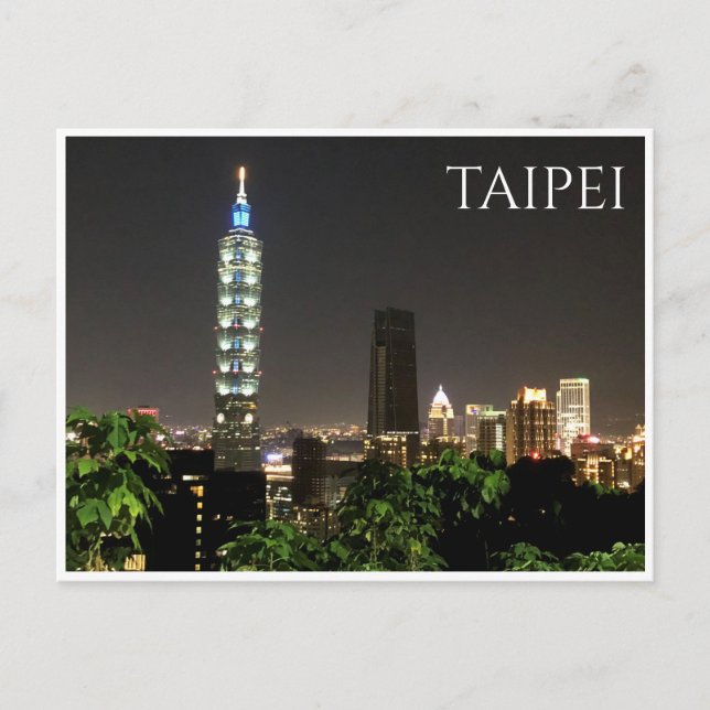 Taipei 101 Skyline Vykort (Framsida)