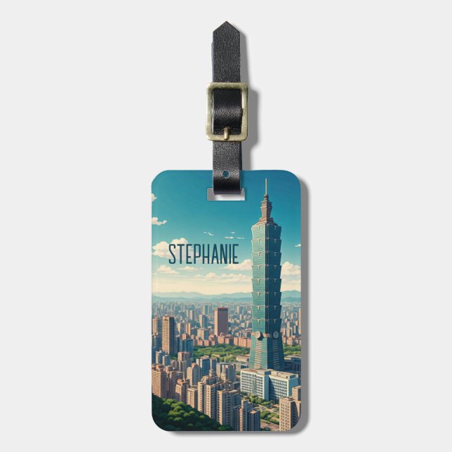 Taipei 101 Taiwan Bagagebricka (Vertikal Framsida)
