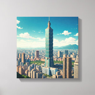 Taipei 101 Taiwan Canvastryck