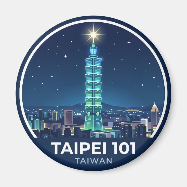 Taipei 101 Taiwan Magnet (Framsidan)