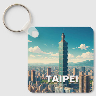 Taipei 101 Taiwan Nyckelring