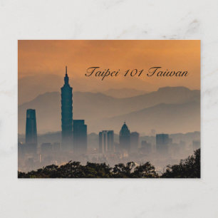 Taipei 101 Taiwans vykort
