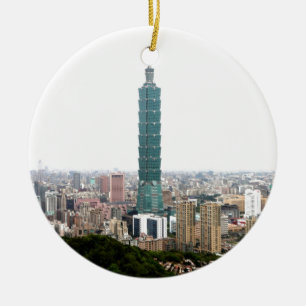 Taipei amk 101 som är stolt av dig julgransprydnad keramik