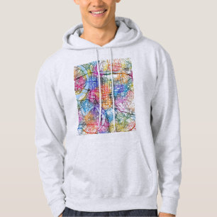 Taipei City Taiwan Stadskarta Hoodie