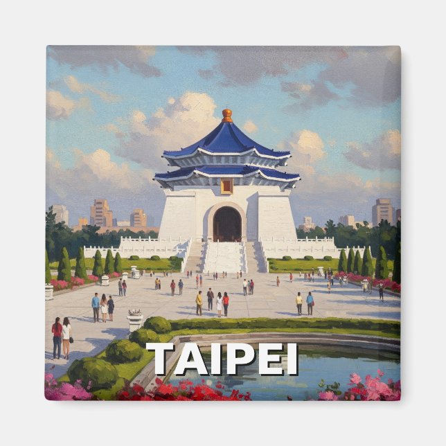 Taipei CKS minnesmärke Taiwan Magnet (Framsidan)