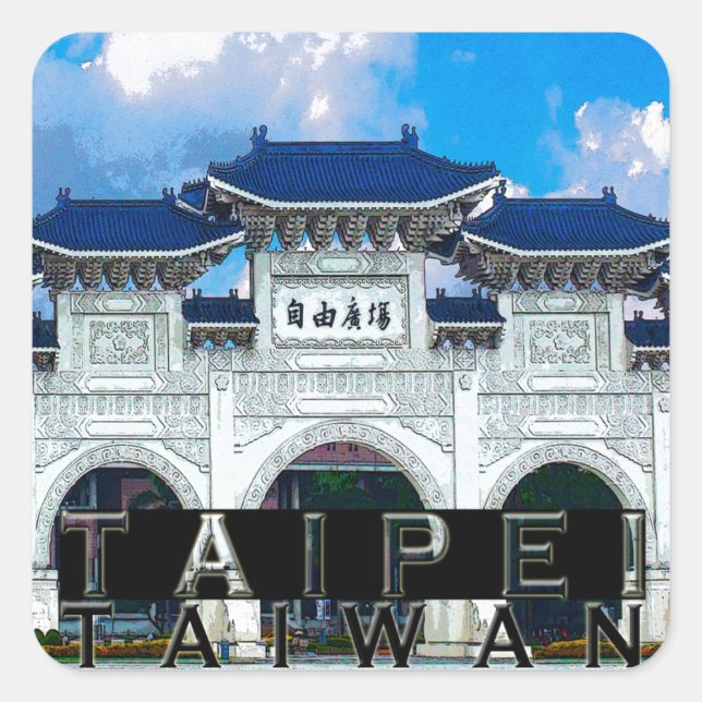 Taipei Fyrkantigt Klistermärke (Framsida)