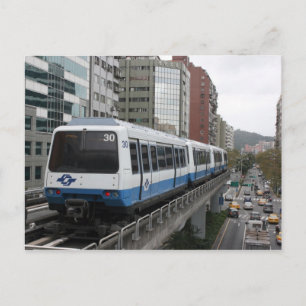 Taipei Metro lämnar Liuzhangli station, Taipei Vykort