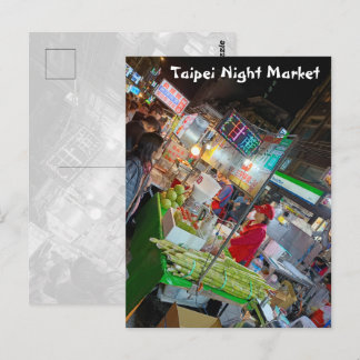 Taipei Nattmarknad Taiwansk Kultur Resa Vykort