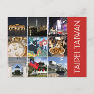 Taipei scener vykort