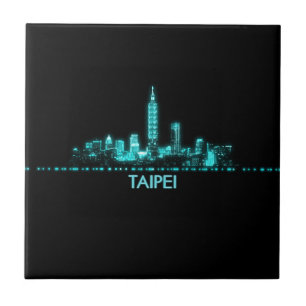 Taipei Skyline Kakelplatta