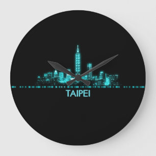 Taipei Skyline Stor Klocka