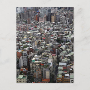 Taipei-staden Taiwan från luft Vykort