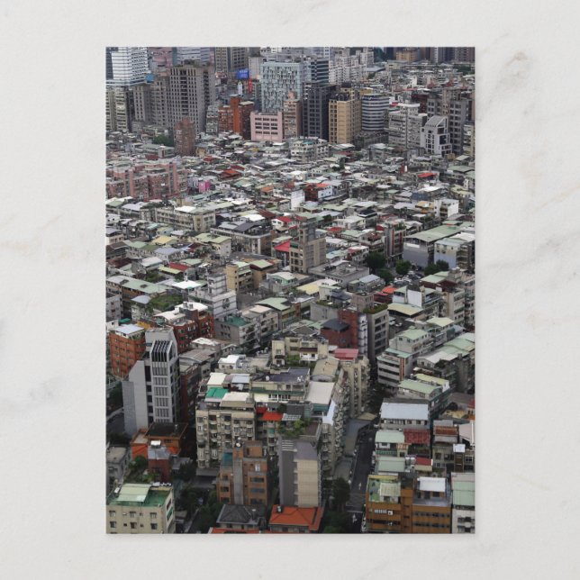 Taipei-staden Taiwan från luft Vykort (Framsida)