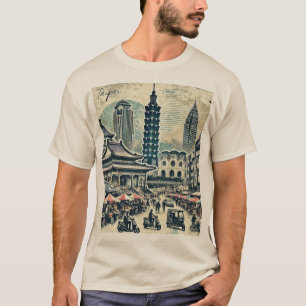 Taipei Taiwan Distress Grunge T Shirt