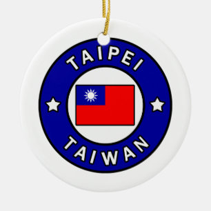 Taipei Taiwan Julgransprydnad Keramik