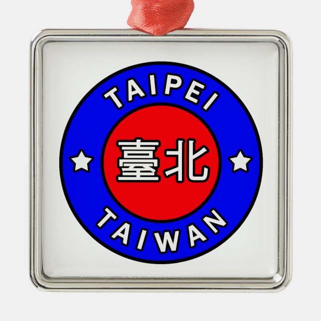 Taipei Taiwan Julgransprydnad Metall (Framsidan)