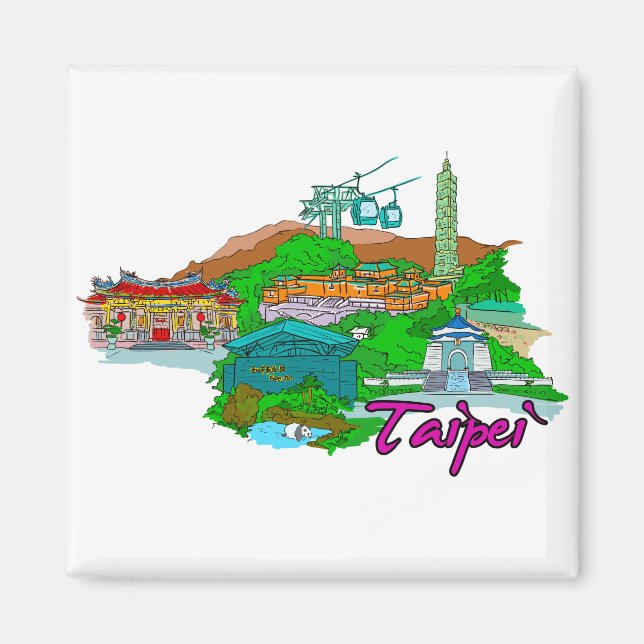 Taipei - Taiwan.png Magnet (Framsidan)