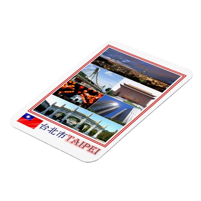 Taipei - Taiwan - Republiken China - Mosaic - Mag Magnet (Vänstra Sidan)