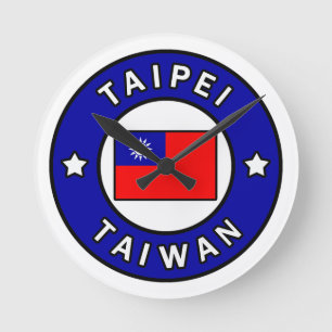 Taipei Taiwan Rund Klocka
