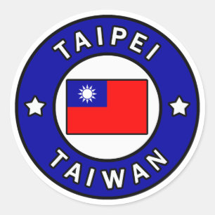 Taipei Taiwan Runt Klistermärke