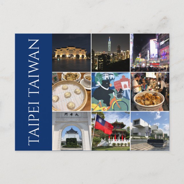 taipei taiwan scenes vykort (Framsida)