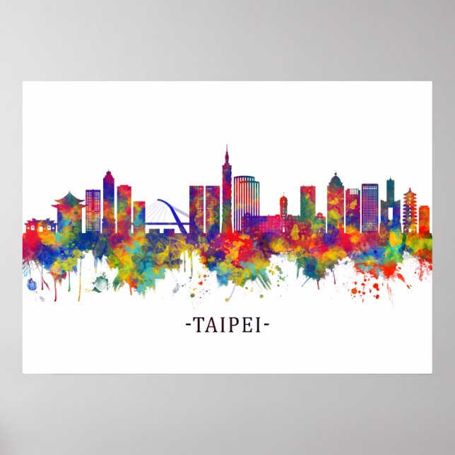 Taipei Taiwan Skyline Poster (Framsidan)