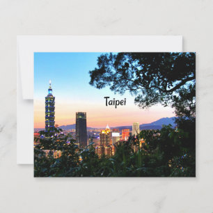 Taipei, taiwanesiskt fotografi kort