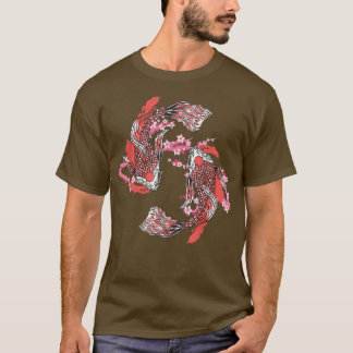 Taisho Sanke Koi Fish Japanese Culture Sakura Koi  T Shirt