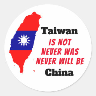 Taiwan ÄR INTE China Runt Klistermärke