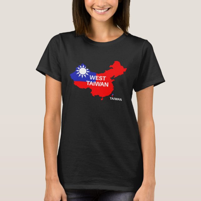 Taiwan är inte China Väster Taiwan T Shirt (Framsida)