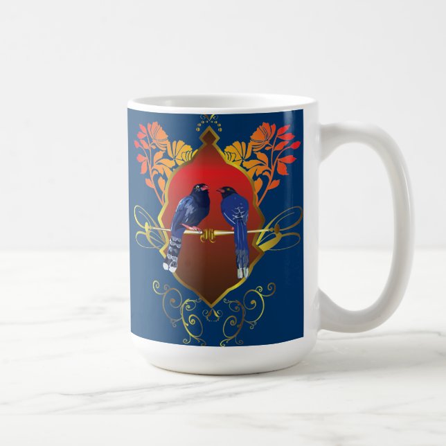 Taiwan Blue Magpie Kaffemugg (Höger)