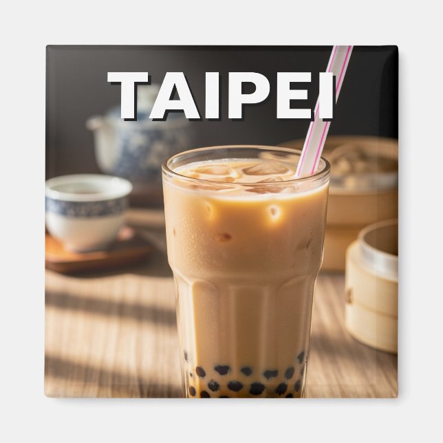 Taiwan Boba Bubble Tea Magnet (Framsidan)