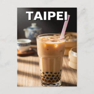 Taiwan Boba Bubble Tea Vykort