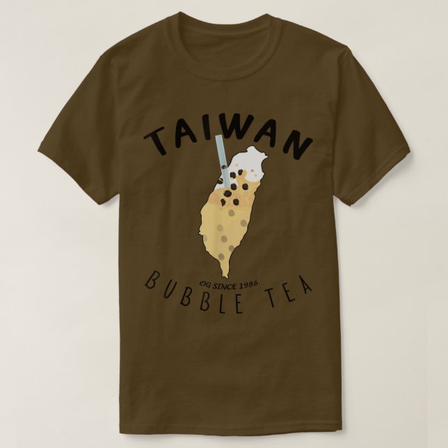 Taiwan Bubble Tea Funny Bubble Tea Taiwan Map BOBA T Shirt (Design framsida)