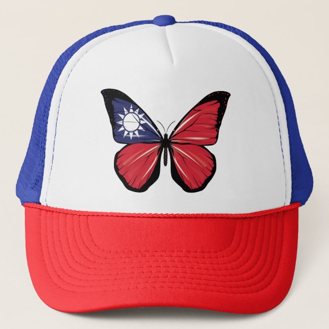 Taiwan Butterfly Flagga Keps (Framsida)