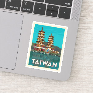 Taiwan Dragon and Tiger Pagodas Klistermärken