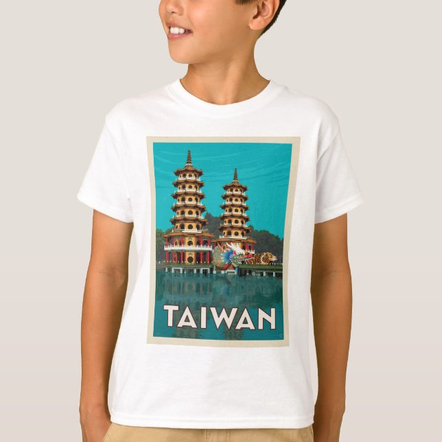 Taiwan | Dragon and Tiger Pagodas T Shirt (Framsida)