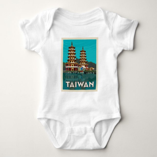 Taiwan | Dragon and Tiger Pagodas T Shirt (Framsida)
