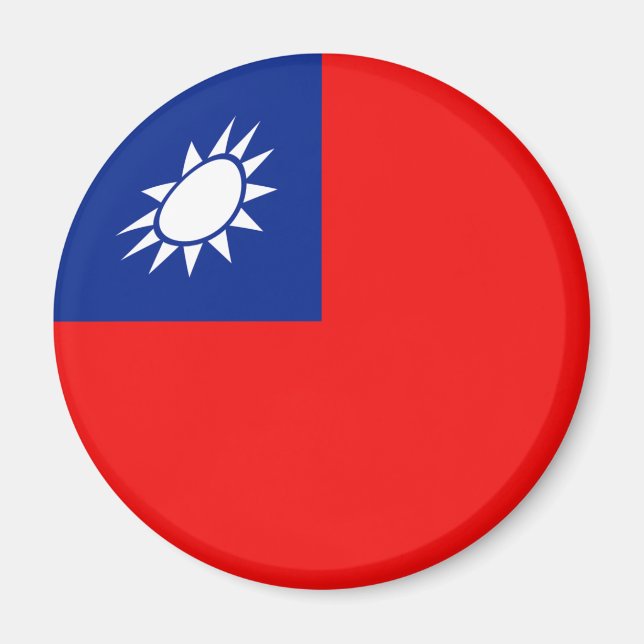 Taiwan Fisheye Flagga Magnet (Framsidan)