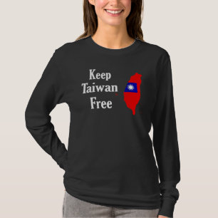 Taiwan Flag Amerikan Håll Taiwan Fri T Shirt