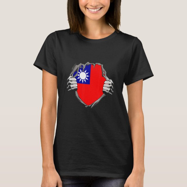 Taiwan Flag T Shirt (Framsida)