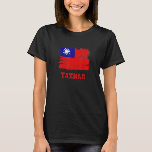 TAIWAN Flag Vintage  Women T Shirt (Framsida)