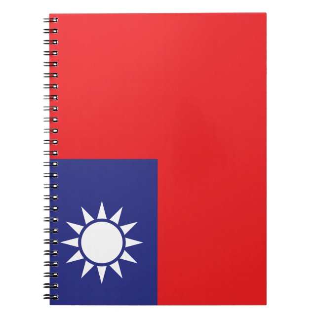 Taiwan Flagga Anteckningsbok (Framsidan)