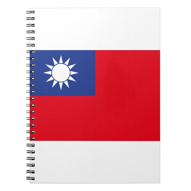 Taiwan Flagga Anteckningsbok (Framsidan)