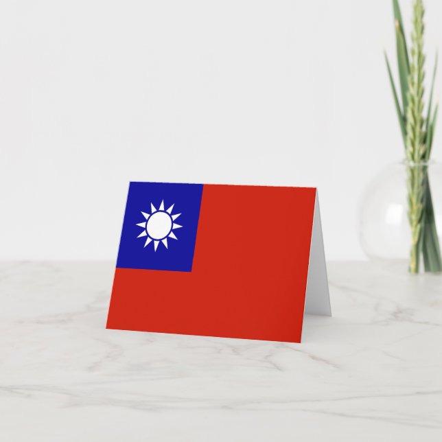 Taiwan-flagga Anteckningskort (Framsida)