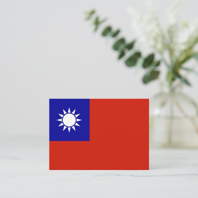 Taiwan-flagga Anteckningskort (Stående Fram)